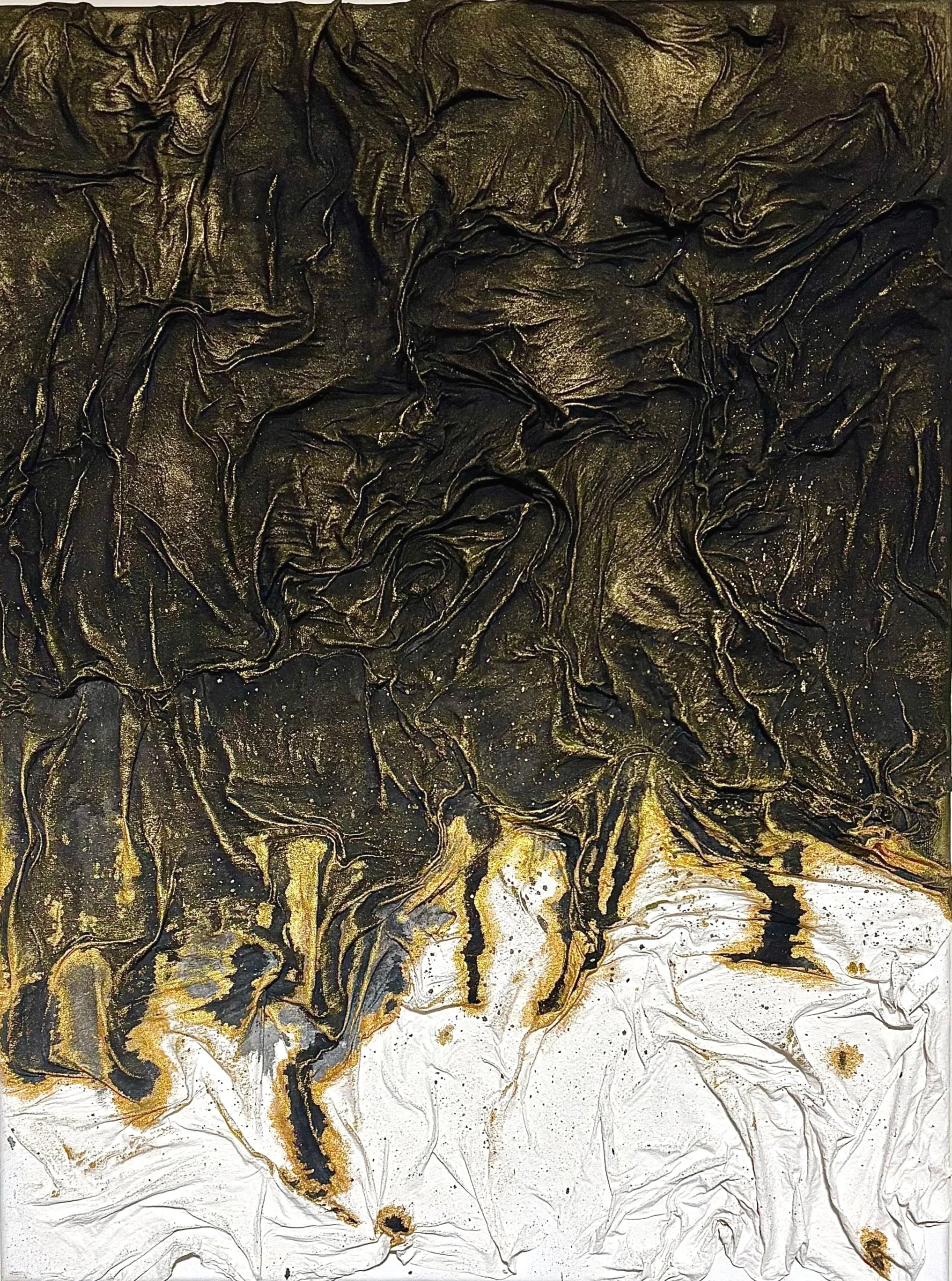 "My Starry Night"

Texture fabric, acrylic & tempura paint, and spray paint