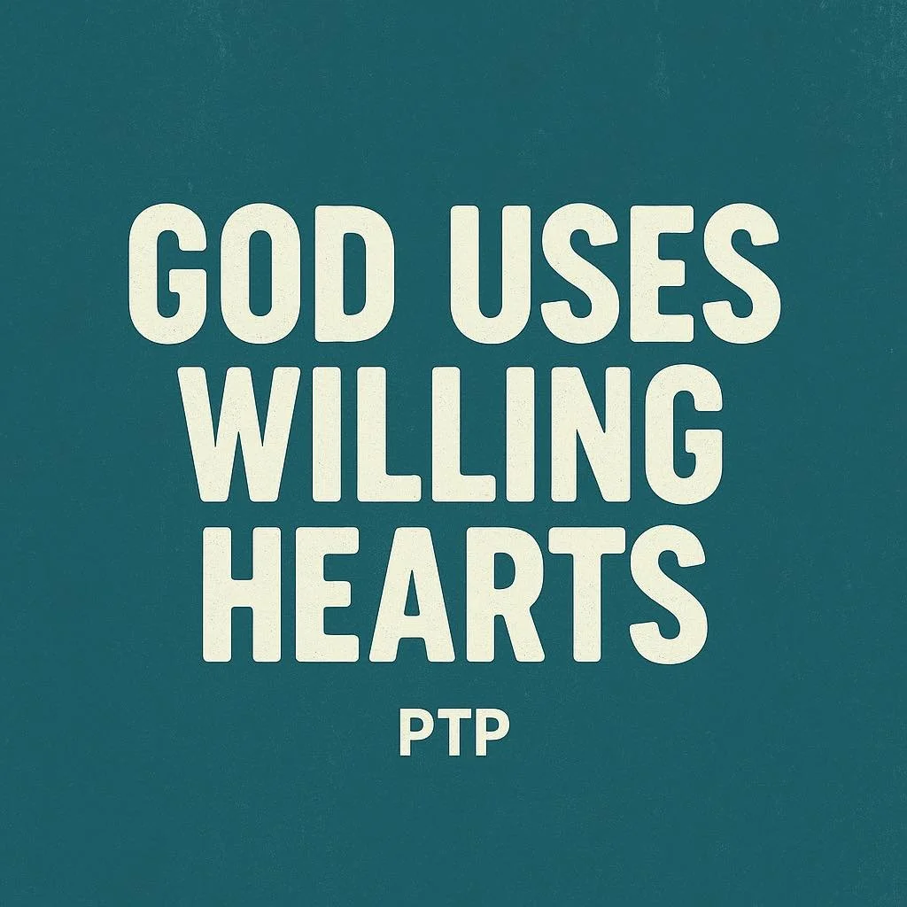👑 God Uses Willing Hearts

You don&rsquo;t have to be perfect.
You don&rsquo;t need a title.
You don&rsquo;t need a robe, a mic, or a badge.

All God needs is a willing heart. 💛

If God is nudging you to join forces with PTP &mdash;
don&rsquo;t ove