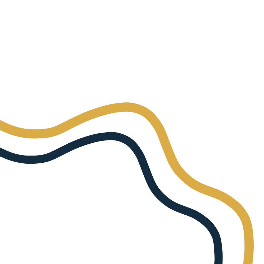 Black background with two wavy lines, one gold and one dark blue, running diagonally from bottom left to top right.