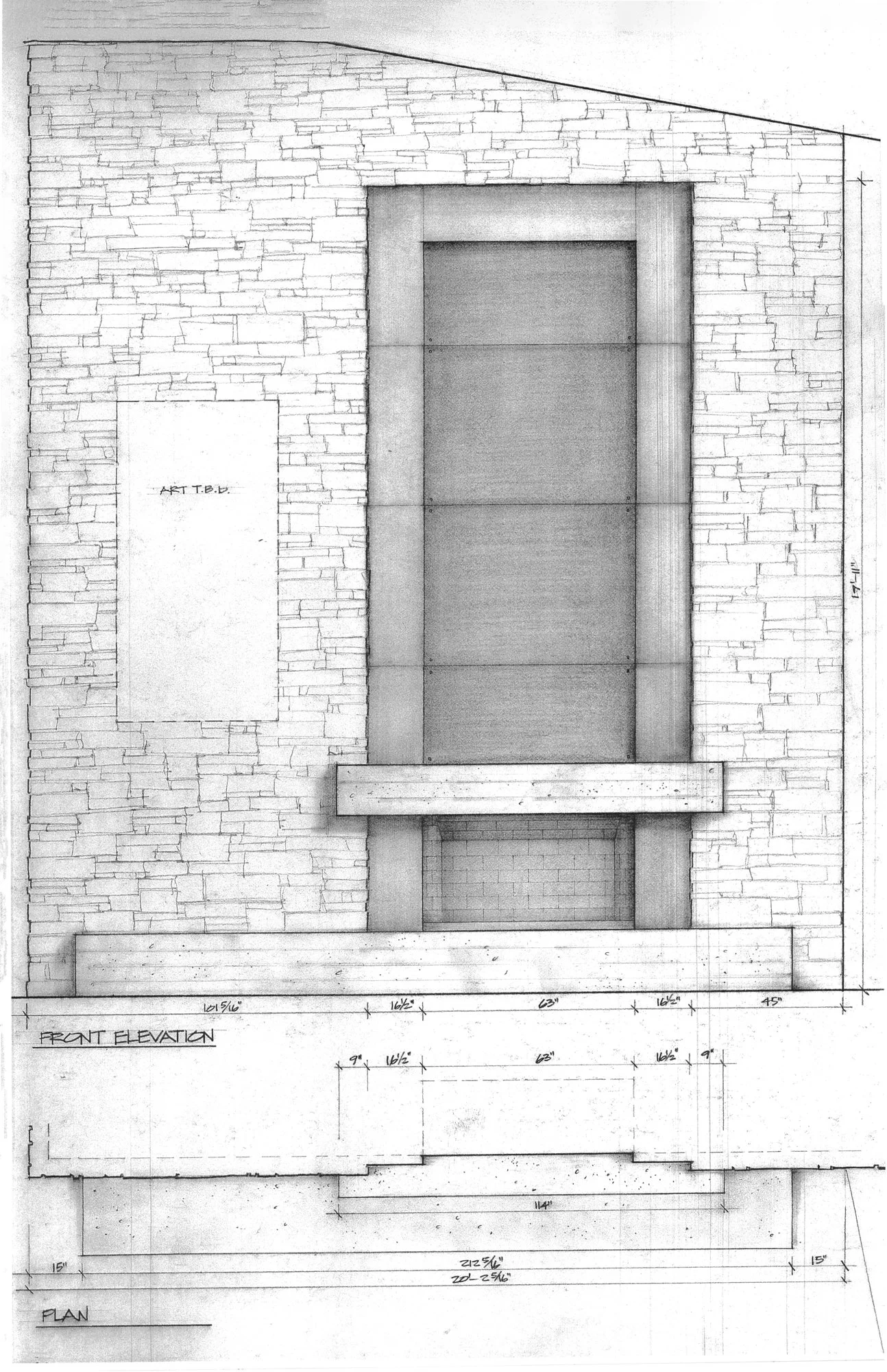 Great Room Fireplace Rendering