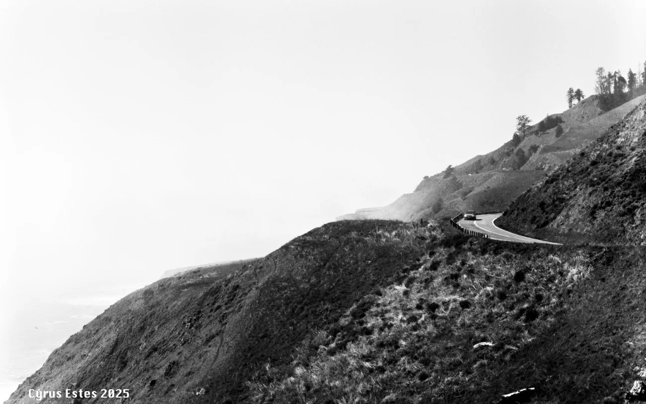 Highway 1, California. Mamiya M645, unknown 120 film.