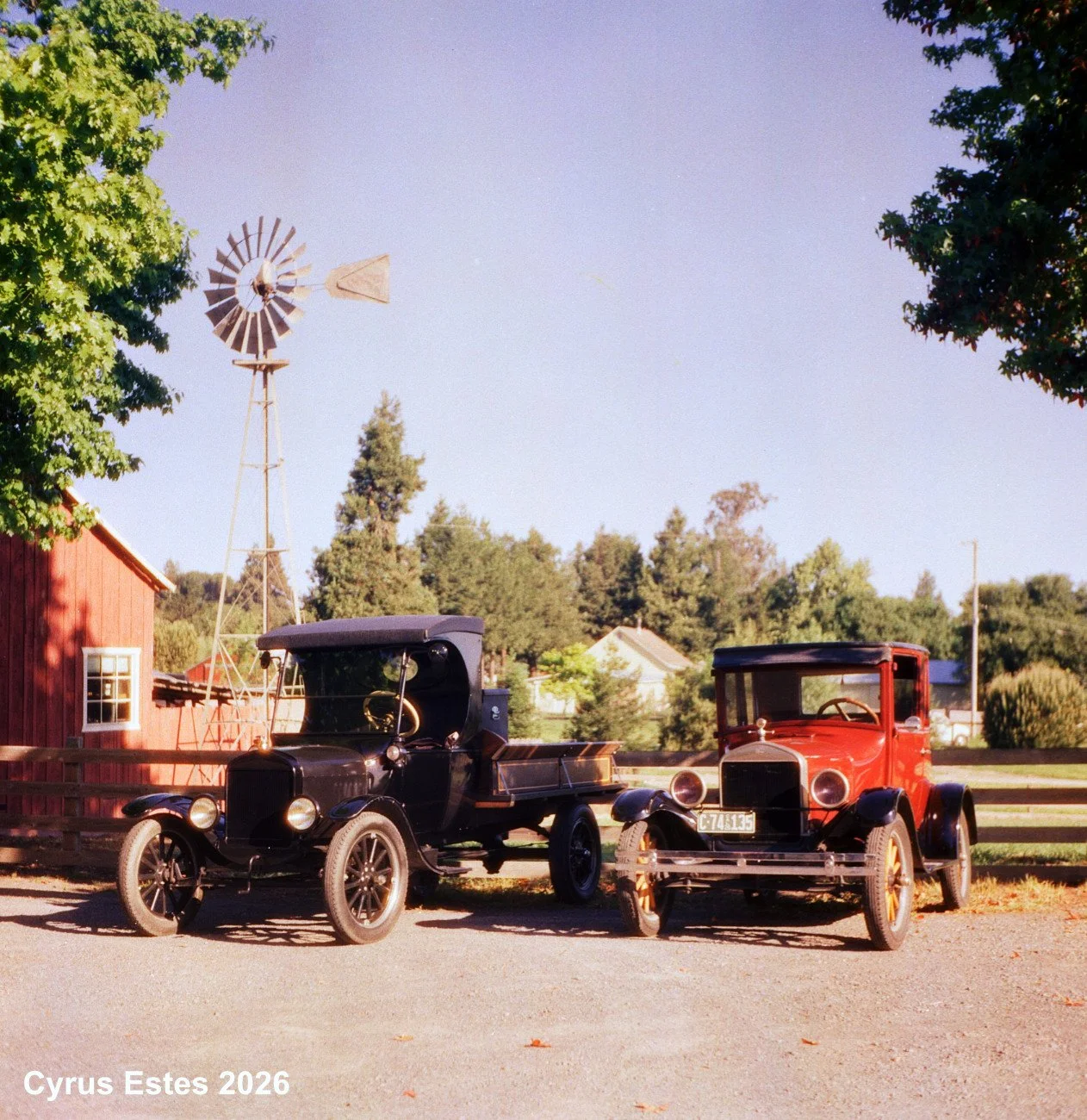 Centennial Gathering (my Model T). Yashica Mat-124G. Unknown 120 film.