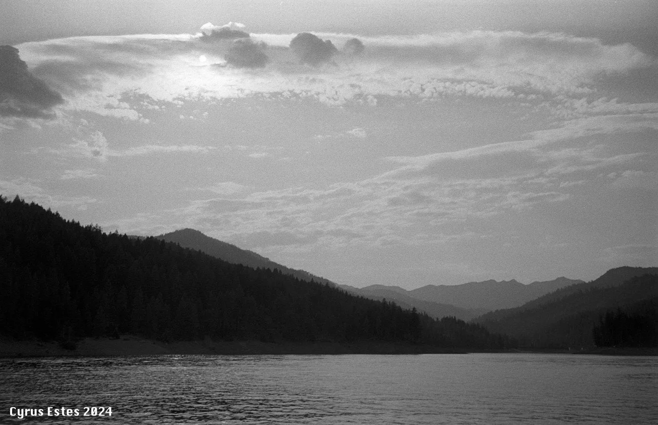 Trinity Lake, California. Ricoh YF-20, Kodak 400 TMax 35mm film.