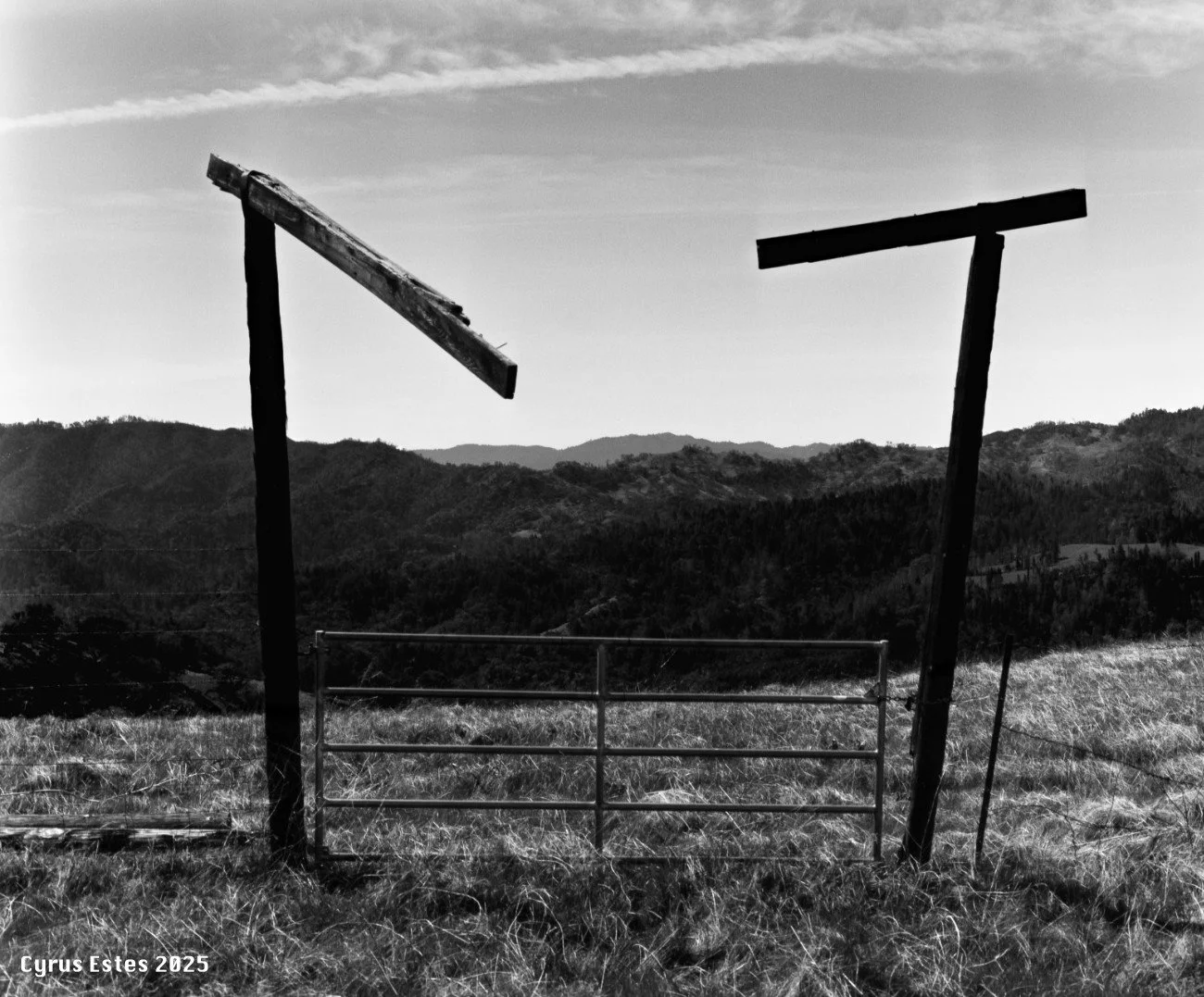 Somewhere along Skaggs Springs Road, California. Mamiya M645, unknown 120 film.