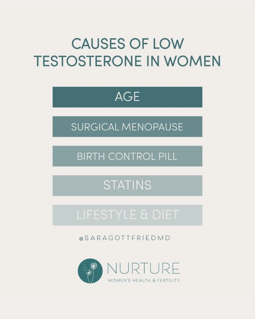 Did you know that women need testosterone too? A drop in testosterone can lead to fatigue, low libido, brain fog, and muscle loss&mdash;and it&rsquo;s more common than you think. Key causes include menopause, natural aging, birth control pills, stati