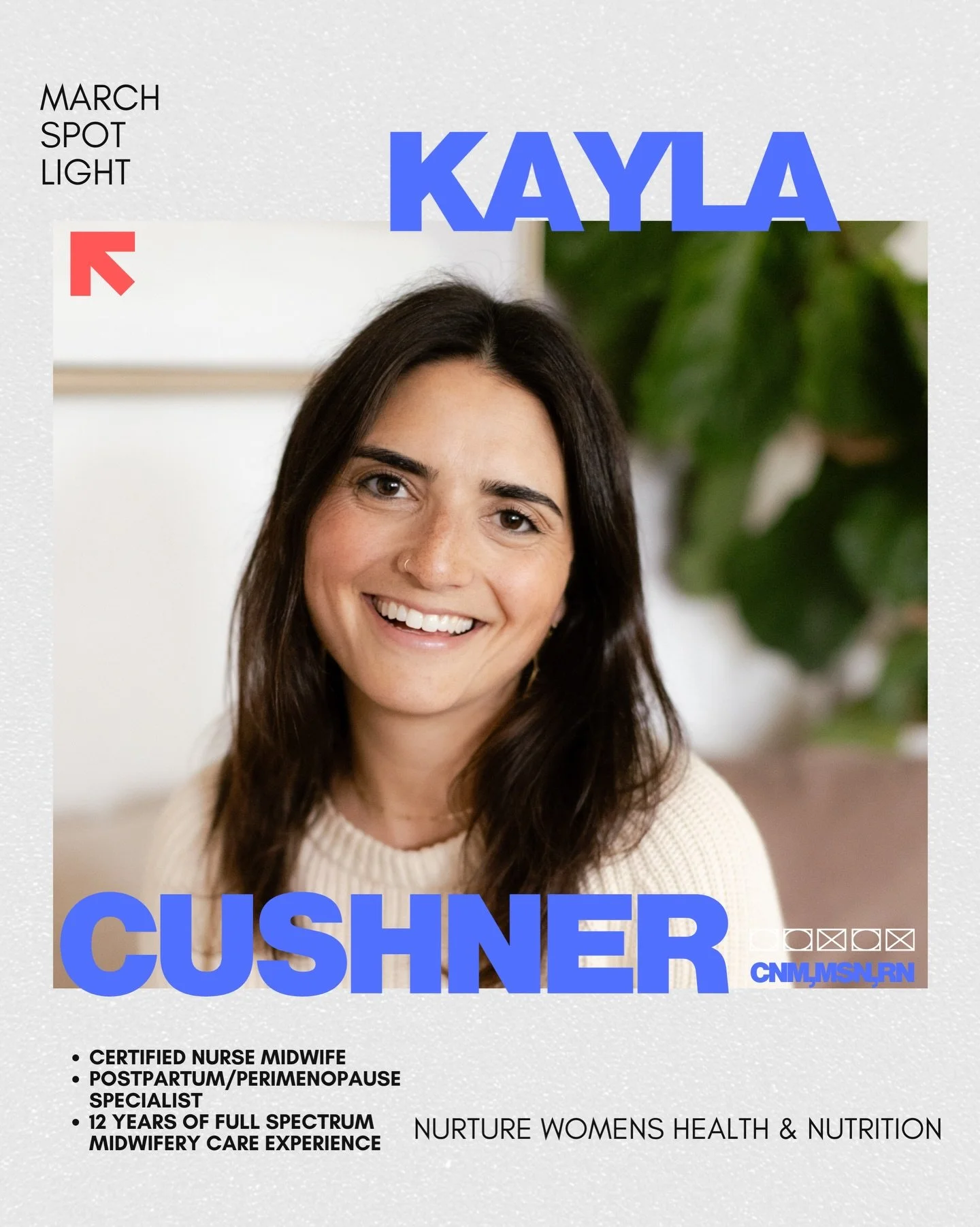 March Spotlight: Kayla Cushner, CNM, MSN, RNP

This month we&rsquo;re excited to highlight Kayla, our incredible Certified Nurse Midwife who brings over 12 years of experience supporting women through every stage of life &mdash; from puberty and fert
