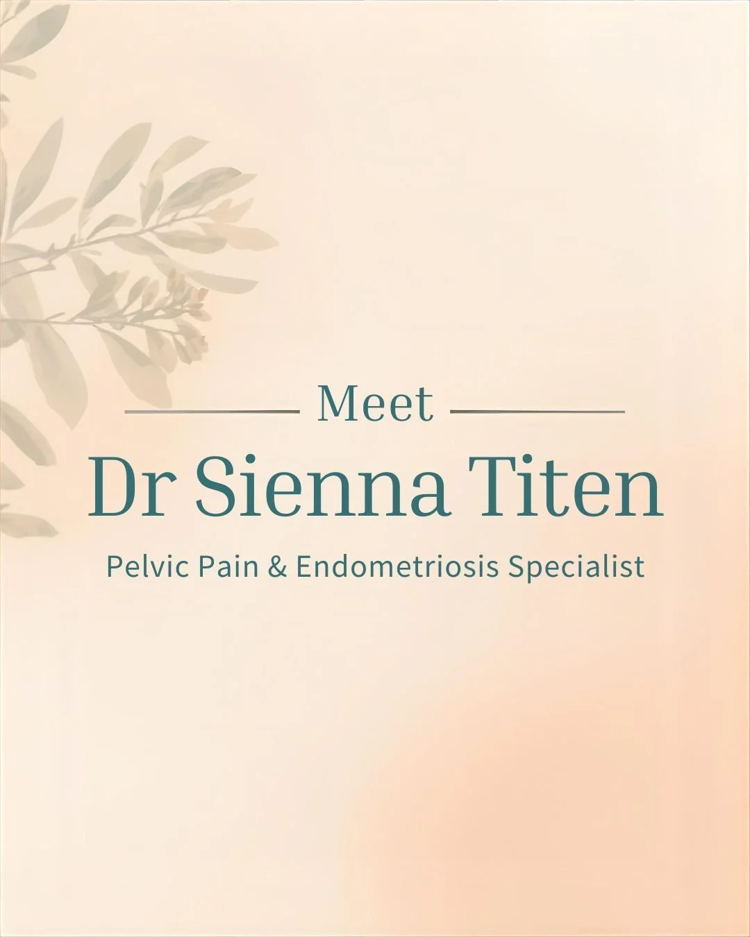 We are so proud to have Dr. Sienna Titen, MD &mdash; our pelvic pain and endometriosis specialist here at Nurture Women's Health &amp; Fertility.
Dr. Titen is a specialty-trained minimally invasive gynecologic surgeon with a deep commitment to helpin