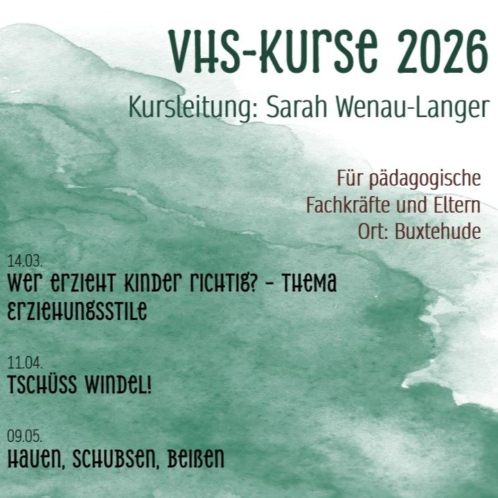 Wer sucht noch ein wenig Input dieses Jahr? 

Schaut gerne auf der Website von der VHS vorbei. Ich freu mich auf deine Anmeldung!

Link findest du in meiner Bio. 

#krippe #p&auml;dagogik #kita #tagespflege #tagesmutter #tagesvater #bed&uuml;rfnisori