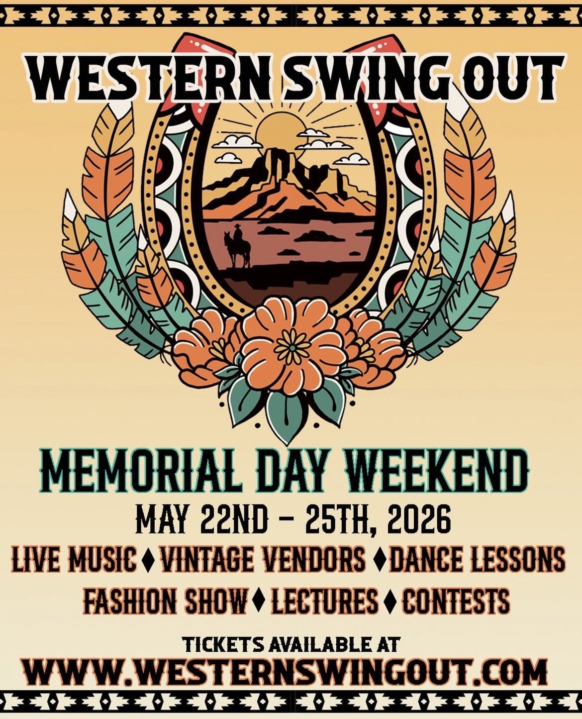 Flyer for Western Swingout 2026 in CA