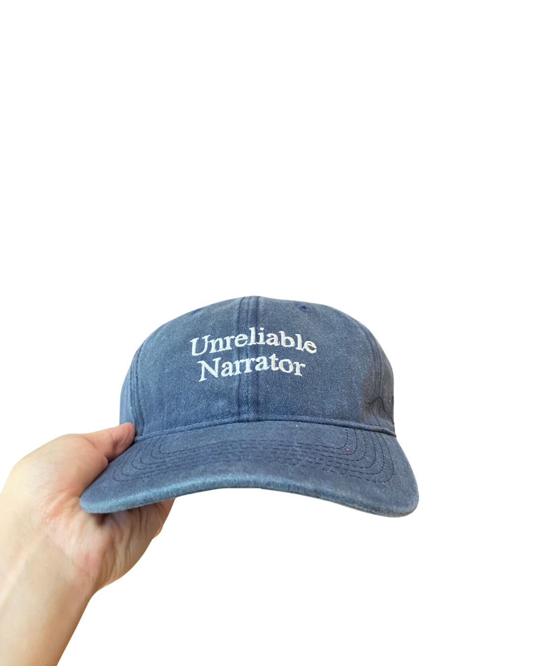 Front_Unreliable Narrator Baseball Hat.png