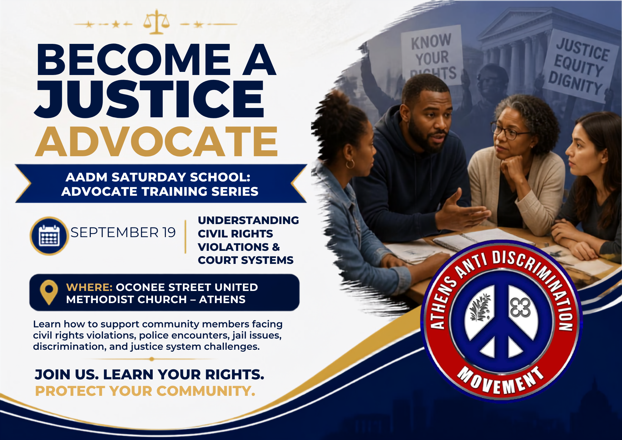 Become a Justice Advocate: Understanding Civil Rights Violations &amp; Court Systems Training Session 1