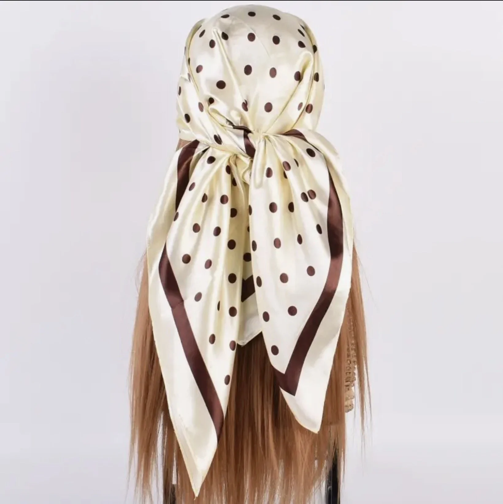 Large polkadot bandanna scarf