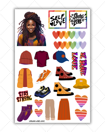 Black Girl Planner Stickers - Black Girl Sticker, Loc Stickers