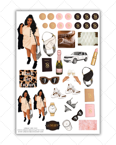 Black Girl Planner Stickers - Black Girl Stickers