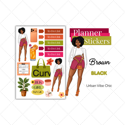 Luxury Lifestyle | Black Girl Stickers | Black Girl Planner Sticker