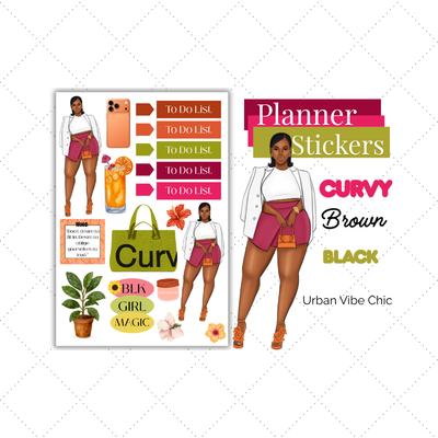 Luxury Lifestyle | Black Girl Stickers | Black Girl Planner Sticker
