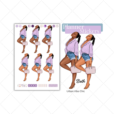 Black Girl Stickers - Tops & Shorts