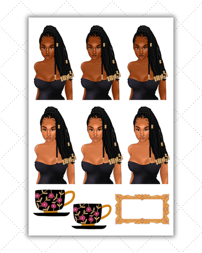 Black Girl Planner Stickers - Black Girl Sticker, Loc Stickers
