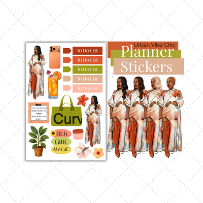 Luxury Lifestyle | Black Girl Stickers | Black Girl Planner Sticker