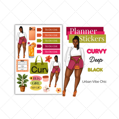 Luxury Lifestyle | Black Girl Stickers | Black Girl Planner Sticker