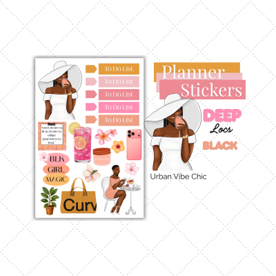 Luxury Lifestyle | Black Girl Stickers | Black Girl Planner Sticker