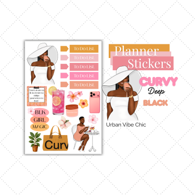 Luxury Lifestyle | Black Girl Stickers | Black Girl Planner Sticker