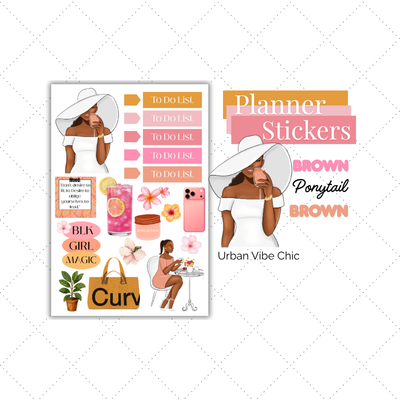Luxury Lifestyle | Black Girl Stickers | Black Girl Planner Sticker