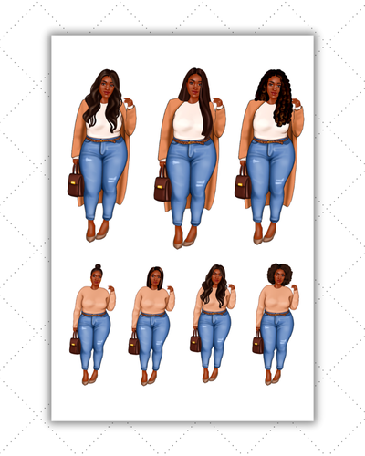 Black Girl Planner Stickers - Black Girl Stickers