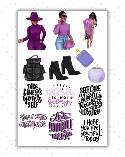 Black Girl Planner Stickers - Black Girl Sticker
