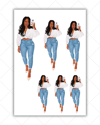 Black Girl Planner Stickers - Black Girl Stickers