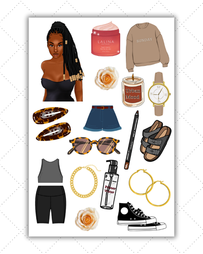 Black Girl Planner Stickers - Black Girl Sticker, Loc Stickers