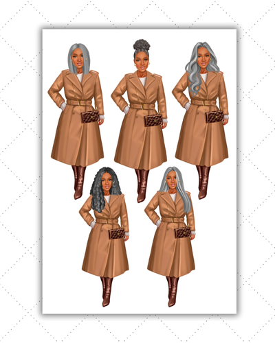 Ready to Ship | Black Girl Planner Stickers | Fast Ship - Matte