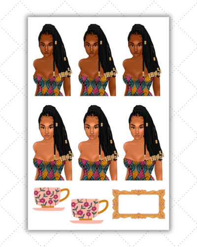 Black Girl Planner Stickers - Black Girl Sticker, Loc Stickers