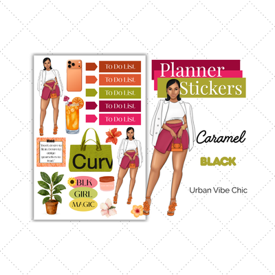 Luxury Lifestyle | Black Girl Stickers | Black Girl Planner Sticker