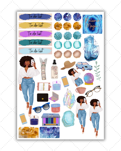 Black Girl Planner Stickers - Black Girl Stickers