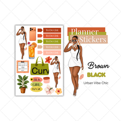 Luxury Lifestyle | Black Girl Stickers | Black Girl Planner Sticker
