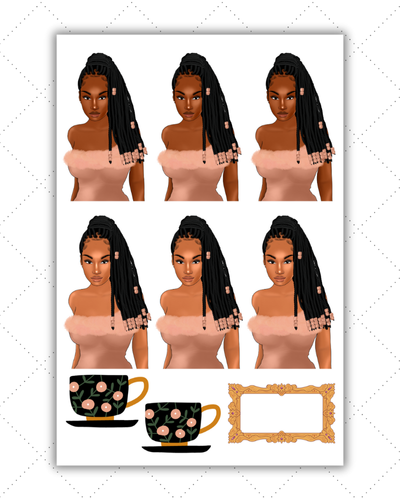 Black Girl Planner Stickers - Black Girl Sticker, Loc Stickers