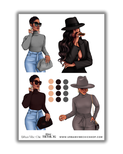 Ready to Ship | Black Girl Planner Stickers | Fast Ship - Matte