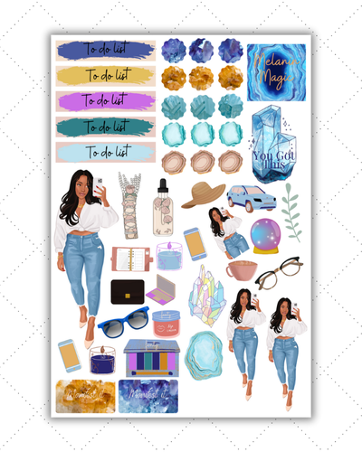 Black Girl Planner Stickers - Black Girl Stickers