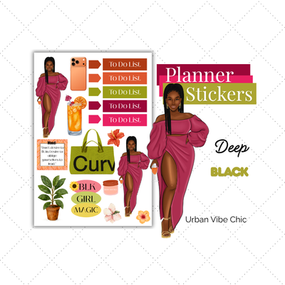 Luxury Lifestyle | Black Girl Stickers | Black Girl Planner Sticker