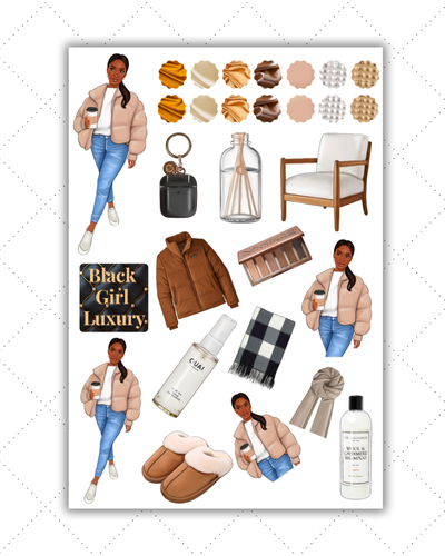 Ready to Ship | Black Girl Planner Stickers | Fast Ship - Matte