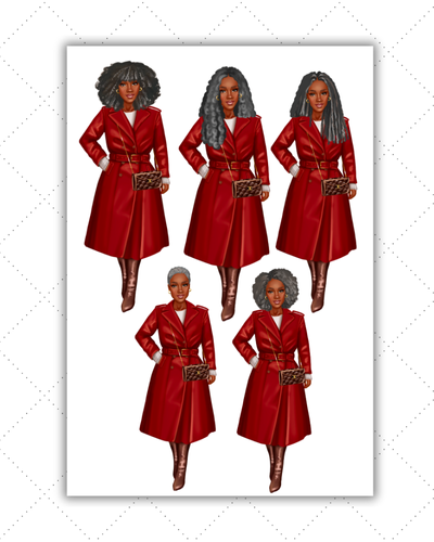 Ready to Ship | Black Girl Planner Stickers | Fast Ship - Matte