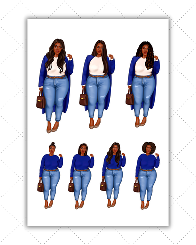 Ready to Ship | Black Girl Planner Stickers | Fast Ship - Matte