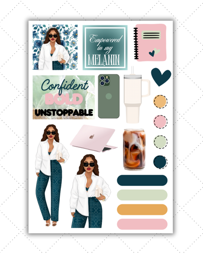 Ready to Ship | Black Girl Planner Stickers | Fast Ship - Matte