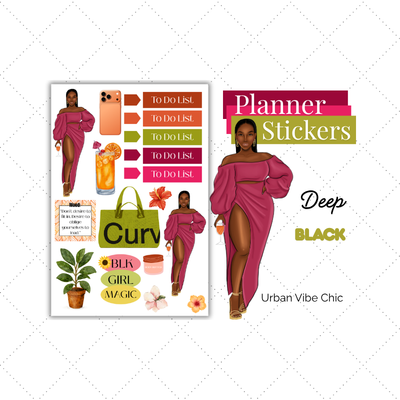 Luxury Lifestyle | Black Girl Stickers | Black Girl Planner Sticker