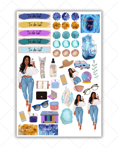 Black Girl Planner Stickers - Black Girl Stickers