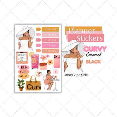 Luxury Lifestyle | Black Girl Stickers | Black Girl Planner Sticker