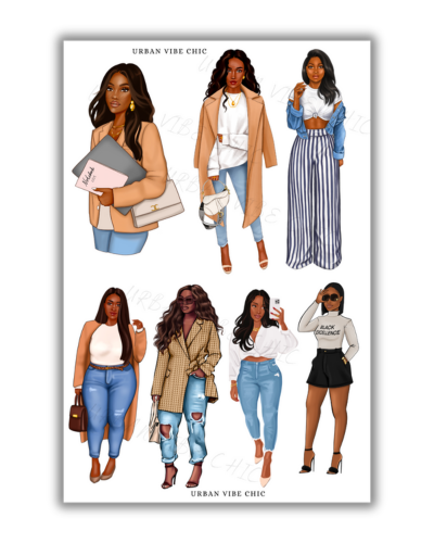 Ready to Ship | Black Girl Planner Stickers | Fast Ship - Matte