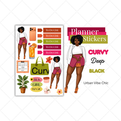 Luxury Lifestyle | Black Girl Stickers | Black Girl Planner Sticker