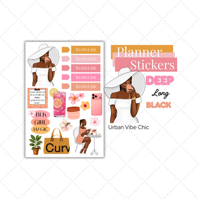 Luxury Lifestyle | Black Girl Stickers | Black Girl Planner Sticker